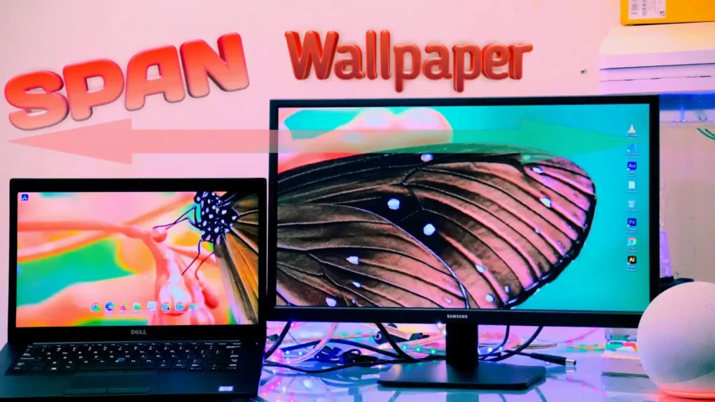 How to span wallpaper between multiple displays