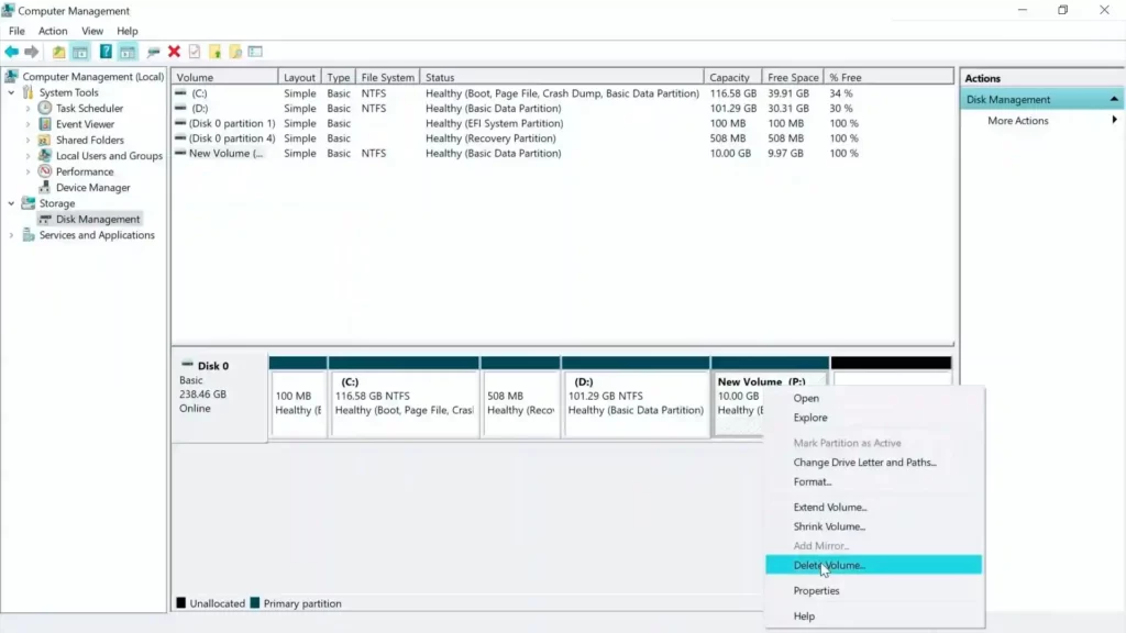 how to delete spaces from hard disk in windows