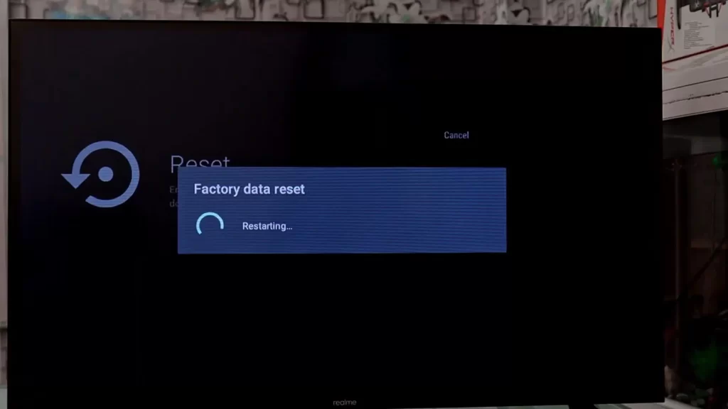 how to factory data reset realme tv 