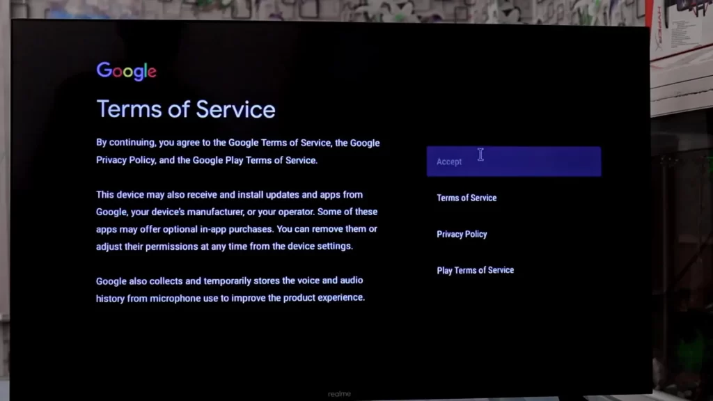 Android tv's terms and conditions