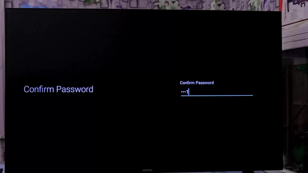 how to Set passwords for realme tv 