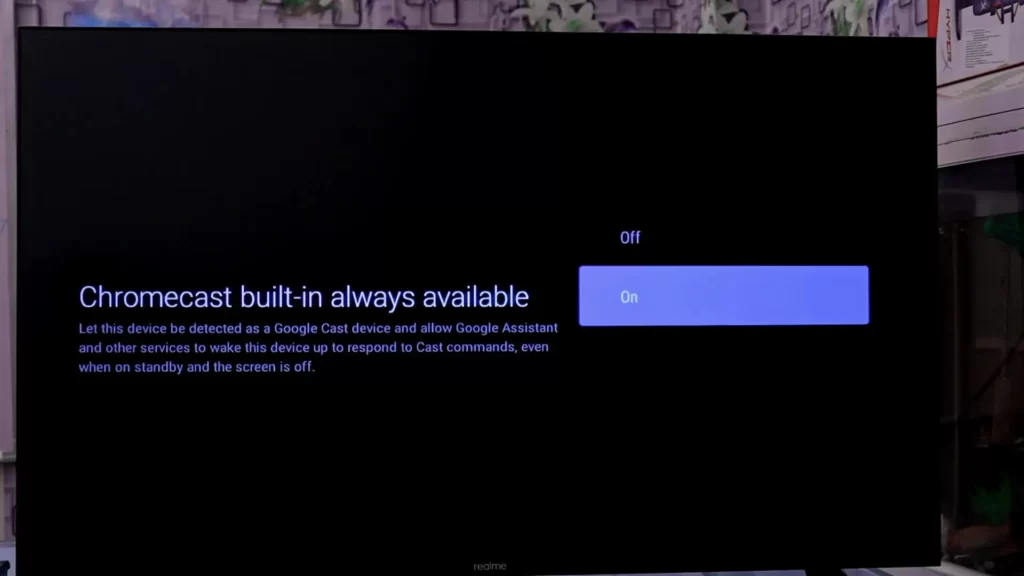 how to turn on chromecast in realme tv 